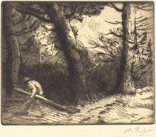 Edge of a Forest in Bourgogne (Un coin de foret en Bourgogne). Creator: Alphonse Legros