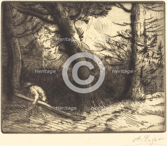 Edge of a Forest in Bourgogne (Un coin de foret en Bourgogne). Creator: Alphonse Legros.