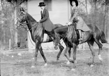 Edgewood Hunt - Miss Bennett; Miss Blackwood, 1912. Creator: Harris & Ewing
