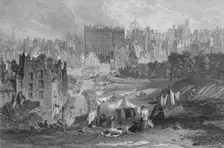 Edinburgh Old Town from Princes Street 1841. Artist: Thomas Dobbie