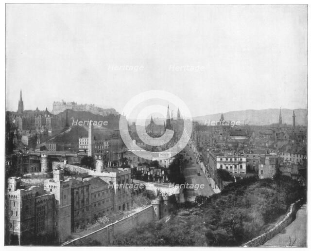 Edinburgh and Scott's Monument, late 19th century. Artist: John L Stoddard