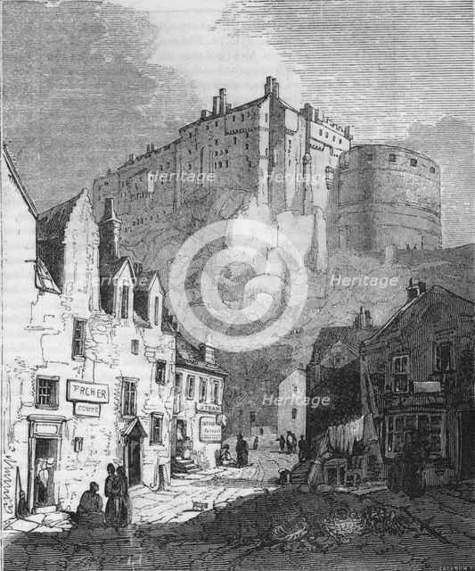'Edinburgh Castle', 1843, (1845). Artist: John Jackson.