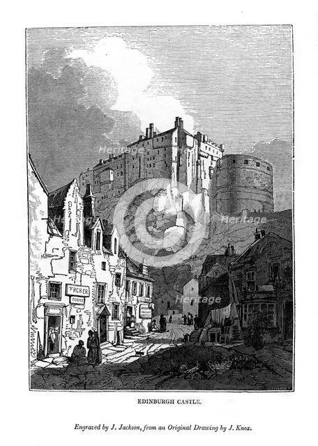 Edinburgh Castle, c1535-1570 (1843). Artist: J Jackson