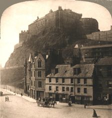 Edinburgh Castle from Grasmarket Scotland. Creator: Works and Sun Sculpture Studios