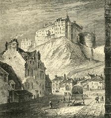 Edinburgh Castle, from the King's Mews, 1825 (1890). Creator: Unknown