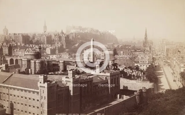 Edinburgh from Calton Hill, between 1870 and 1880. Creator: James Valentine.