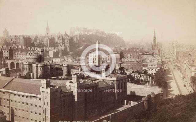 Edinburgh from Calton Hill, between 1870 and 1880. Creator: James Valentine.