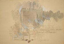 Edinburgh from the Artist's Room'; inscribed sketch from my bedroom window, 1845. Artist: Sir John Gilbert