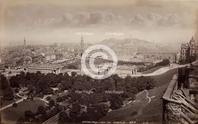Edinburgh from the Castle, between 1870 and 1880. Creator: James Valentine.