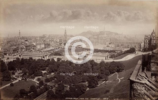 Edinburgh from the Castle, between 1870 and 1880. Creator: James Valentine.