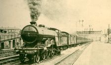 Edinburgh-London Express Leaving York, London and North Eastern Railway 1930. Creator: H. Gordon Tidey