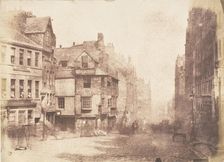 Edinburgh. The High Street with John Knox's House, 1843-47. Creators: David Octavius Hill, Robert Adamson, Hill & Adamson