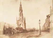 Edinburgh. The Scott Monument, 1843-47. Creators: David Octavius Hill, Robert Adamson, Hill & Adamson