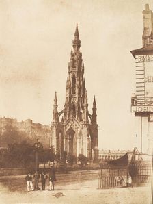 Edinburgh. The Scott Monument, 1843-47. Creators: David Octavius Hill, Robert Adamson, Hill & Adamson