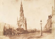 Edinburgh. The Scott Monument, 1843-47. Creators: David Octavius Hill, Robert Adamson, Hill & Adamson
