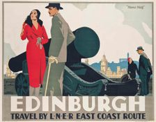 Edinburgh. Travel by L.N.E.R, 1935. Creator: Newbould, Frank (1887-1951)