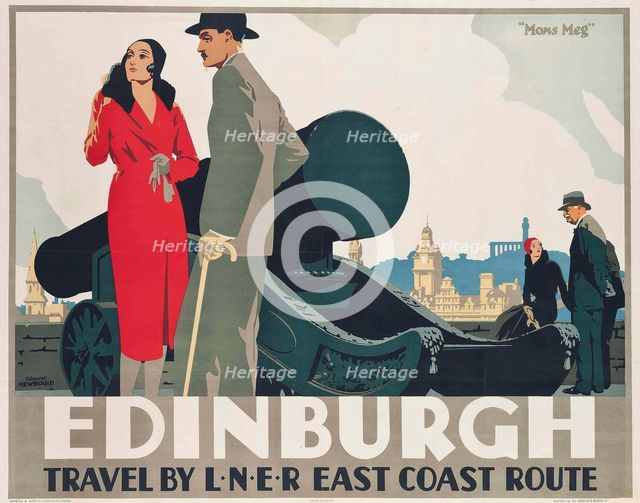 Edinburgh. Travel by L.N.E.R, 1935. Creator: Newbould, Frank (1887-1951).