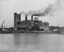 Edison Electric plant [Detroit Edison Company], Detroit, Mich., between 1900 and 1910. Creator: William H. Jackson