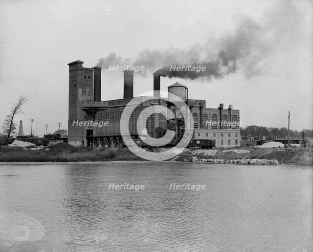 Edison Electric plant [Detroit Edison Company], Detroit, Mich., between 1900 and 1910. Creator: William H. Jackson.