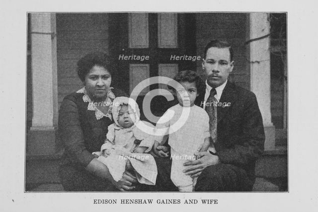 Edison Henshaw Gaines and wife, 1921. Creator: Unknown.