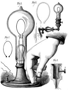 Edison's carbon filament lamp, 1880. Creator: Unknown