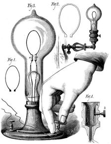 Edison's carbon filament lamp, 1880