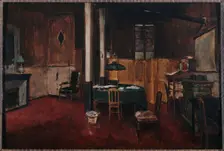 Editorial hall at Journal des Debats, 1889. Creator: Jean Beraud