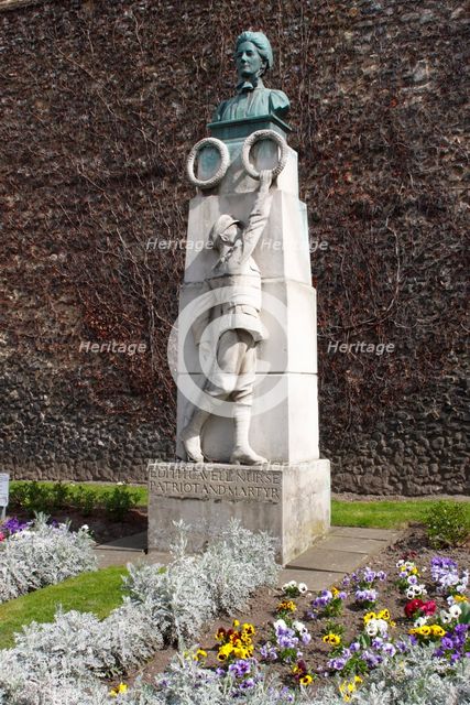 Edith Cavell Memorial, Norwich Cathedral, Norfolk, 2010. Creator: Peter Thompson.