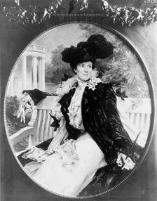 Edith Kermit Carow Roosevelt, three-quarter length portrait, seated on..., between c1902 and 1910. Creator: Frances Benjamin Johnston