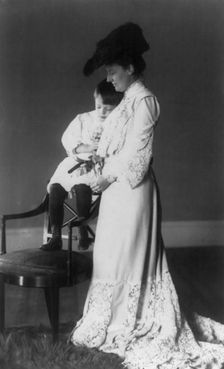 Edith Kermit Roosevelt with Quentin, 1902. Creator: Frances Benjamin Johnston