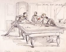 "Edman! Which ball do you want scored". Pool scene. (c1850s) Creator: Fritz von Dardel