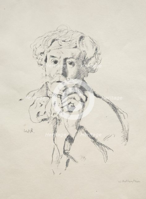 Edmond de Goncourt, 1897. Creator: William Rothenstein (British, 1872-1945).