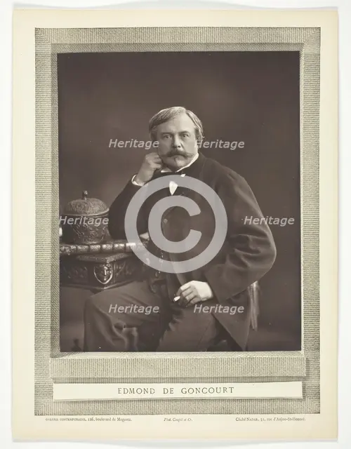 Edmond de Goncourt (French writer and critic, 1822-1896), c. 1853/76. Creator: Nadar.