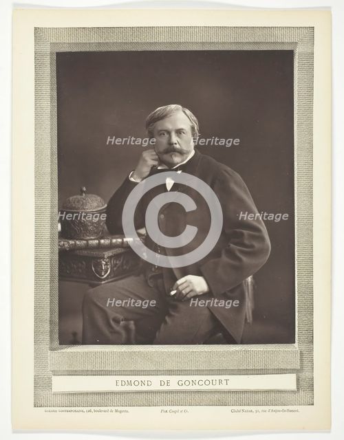 Edmond de Goncourt (French writer and critic, 1822-1896), c. 1853/76. Creator: Nadar.