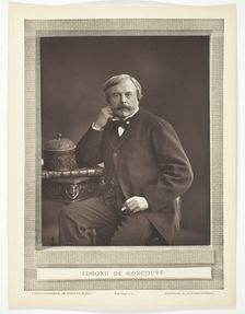 Edmond de Goncourt (French writer and critic, 1822-1896), c. 1853/76. Creator: Nadar