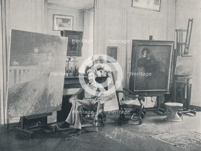 Edmond Francois Aman-Jean (1858-1936). French symbolist painter, 1898. Artist: Unknown