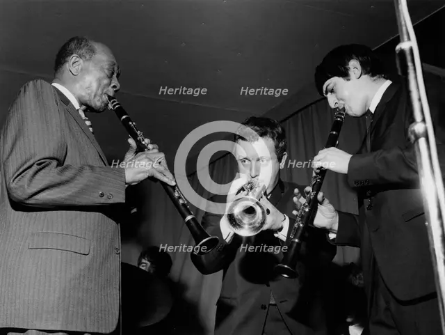 Edmond Hall, Alan Elsdon and Andy Cooper, 1966. Creator: Brian Foskett.