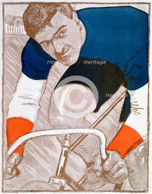 Edmond Jacquelin, French cycling champion, 1902. Artist: Unknown