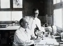 Edmond Sergent (sitting) and Etienne Sergent. Creator: Unknown