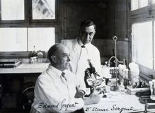Edmond Sergent (sitting) and Etienne Sergent. Creator: Unknown