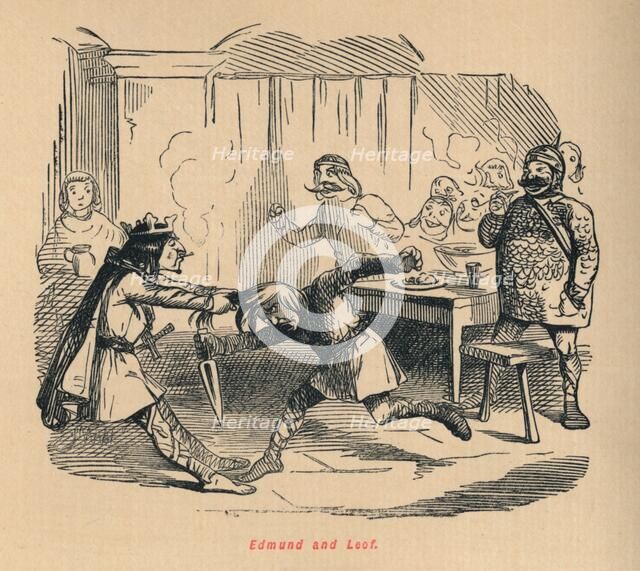 'Edmund and Leof', c1860, (c1860). Artist: John Leech.