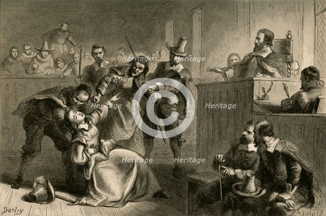 'Edmund Cheeseman's Wife Before Governor Berkeley', (1877). Creator: Albert Bobbett.