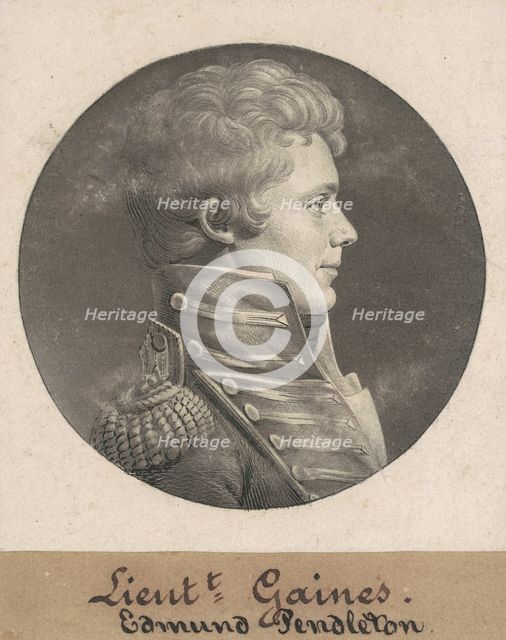Edmund Pendleton Gaines, 1807-1808. Creator: Charles Balthazar Julien Févret de Saint-Mémin.
