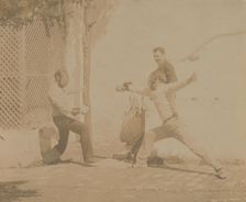 Edmund Quinn Fencing, 1880s., 1880s. Creator: Circle of Thomas Eakins