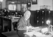 Edmund W. Bonnaffon, Pay Inspector, Navy Yard - At Desk, 1916. Creator: Harris & Ewing