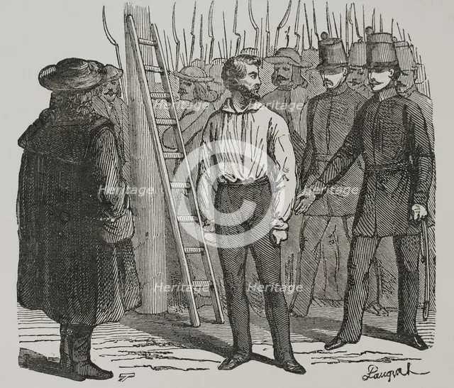Edmund Zichy is hanged, 1848, (1856).  Creator: Unknown.