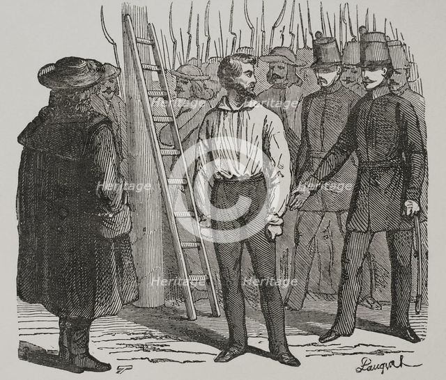 Edmund Zichy is hanged, 1848, (1856).  Creator: Unknown.