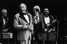 Edmundo Ross and Orchestra, Michael Aspel, 1994. Creator: Brian Foskett