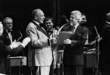 Edmundo Ross and Orchestra, Michael Aspel, 1994. Creator: Brian Foskett