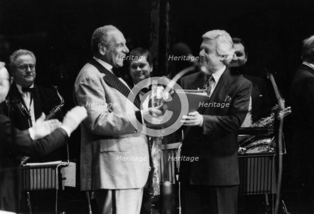 Edmundo Ross and Orchestra, Michael Aspel, 1994. Creator: Brian Foskett.